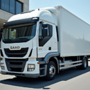 Camion utilitaire d'occasion stationne en plein jour