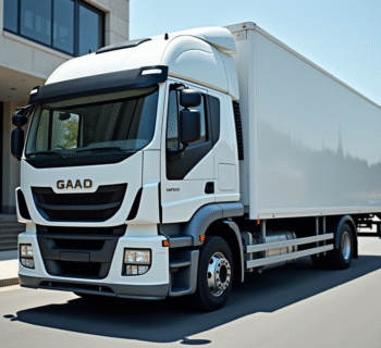 Camion utilitaire d'occasion stationne en plein jour