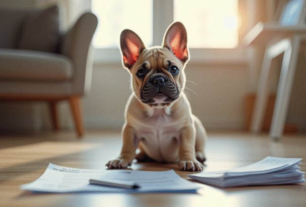 Chiot bulldog francais avec factures veterinaire