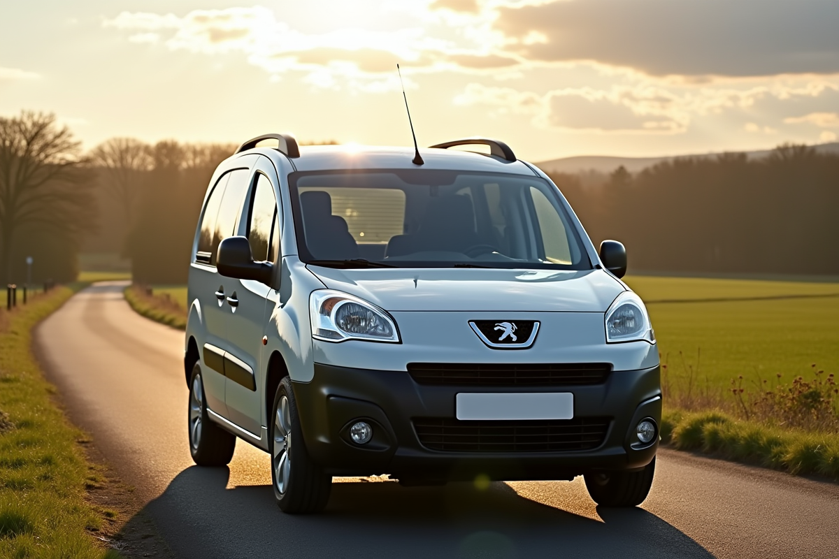 Voiture Peugeot Partner Tepee en campagne en journée